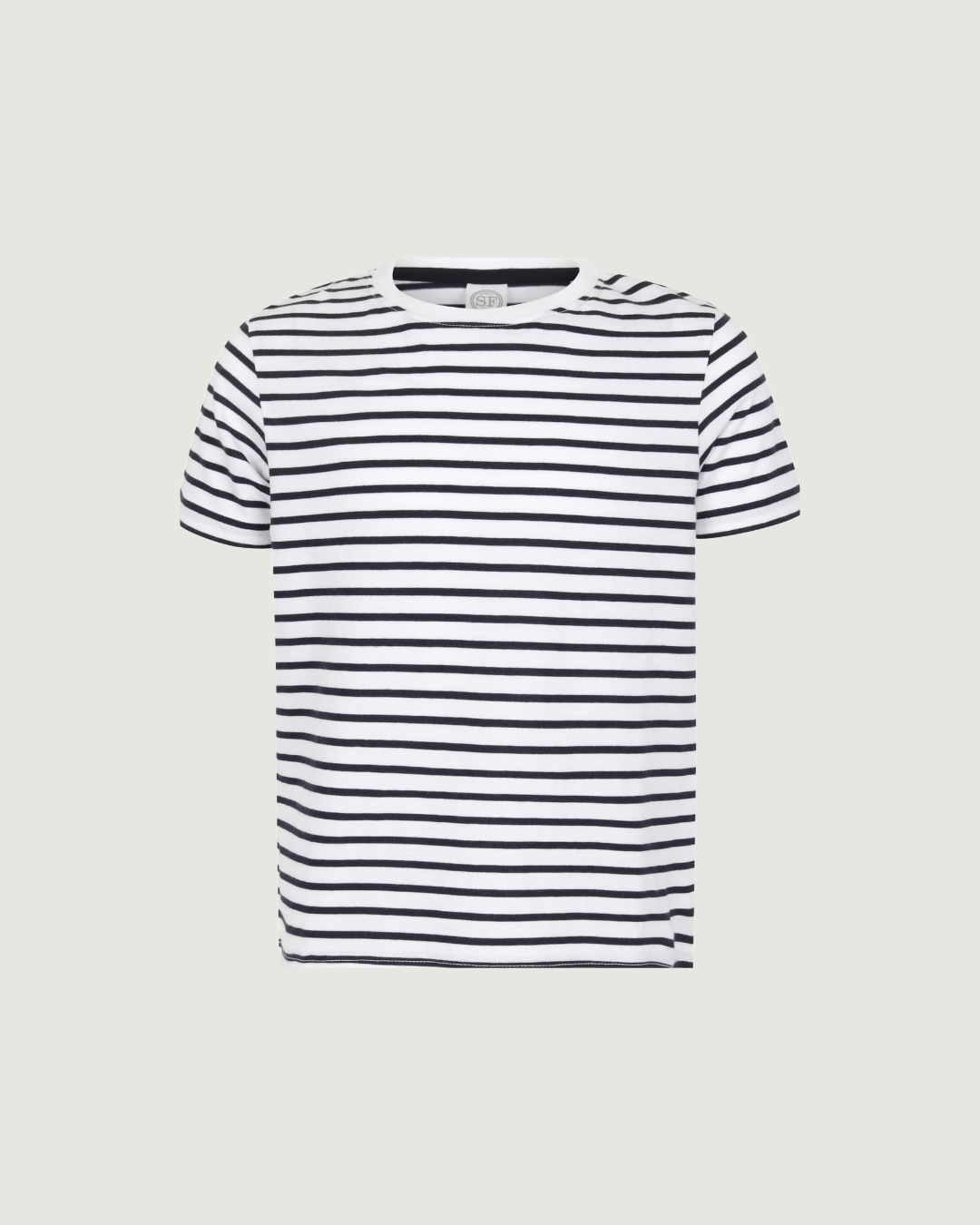 T-shirt de criança às riscas