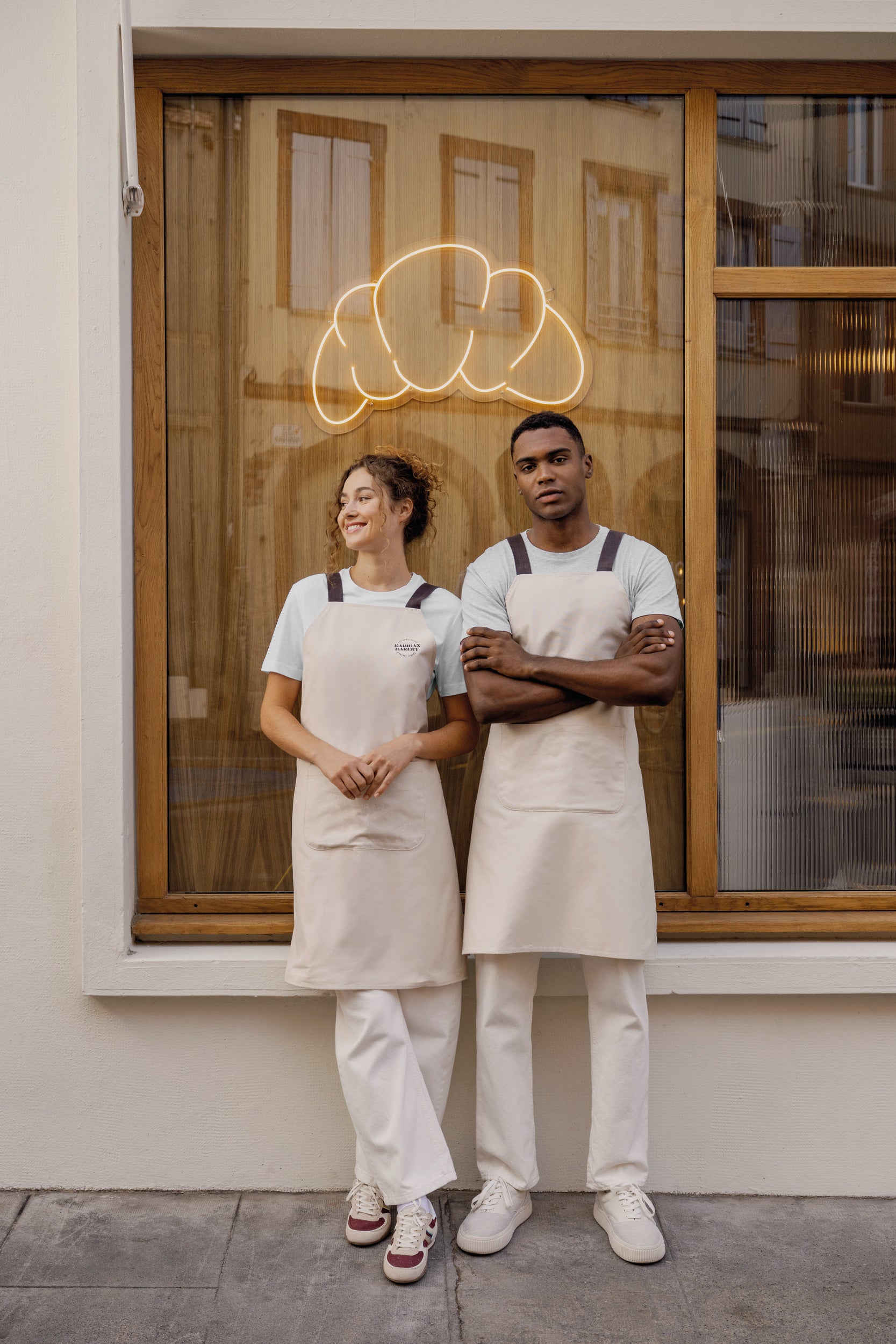 Avental em algodão biológico