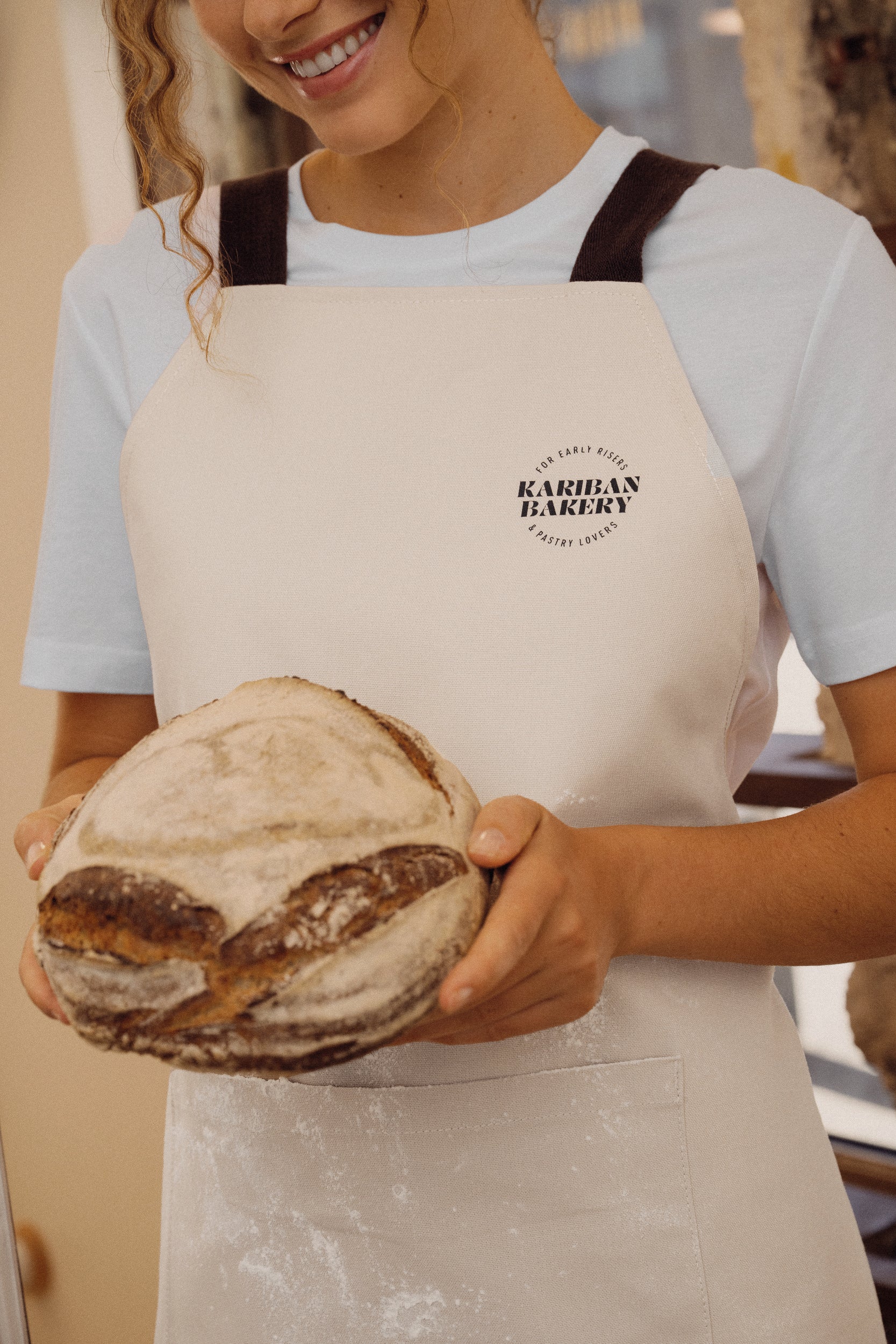 Avental em algodão biológico