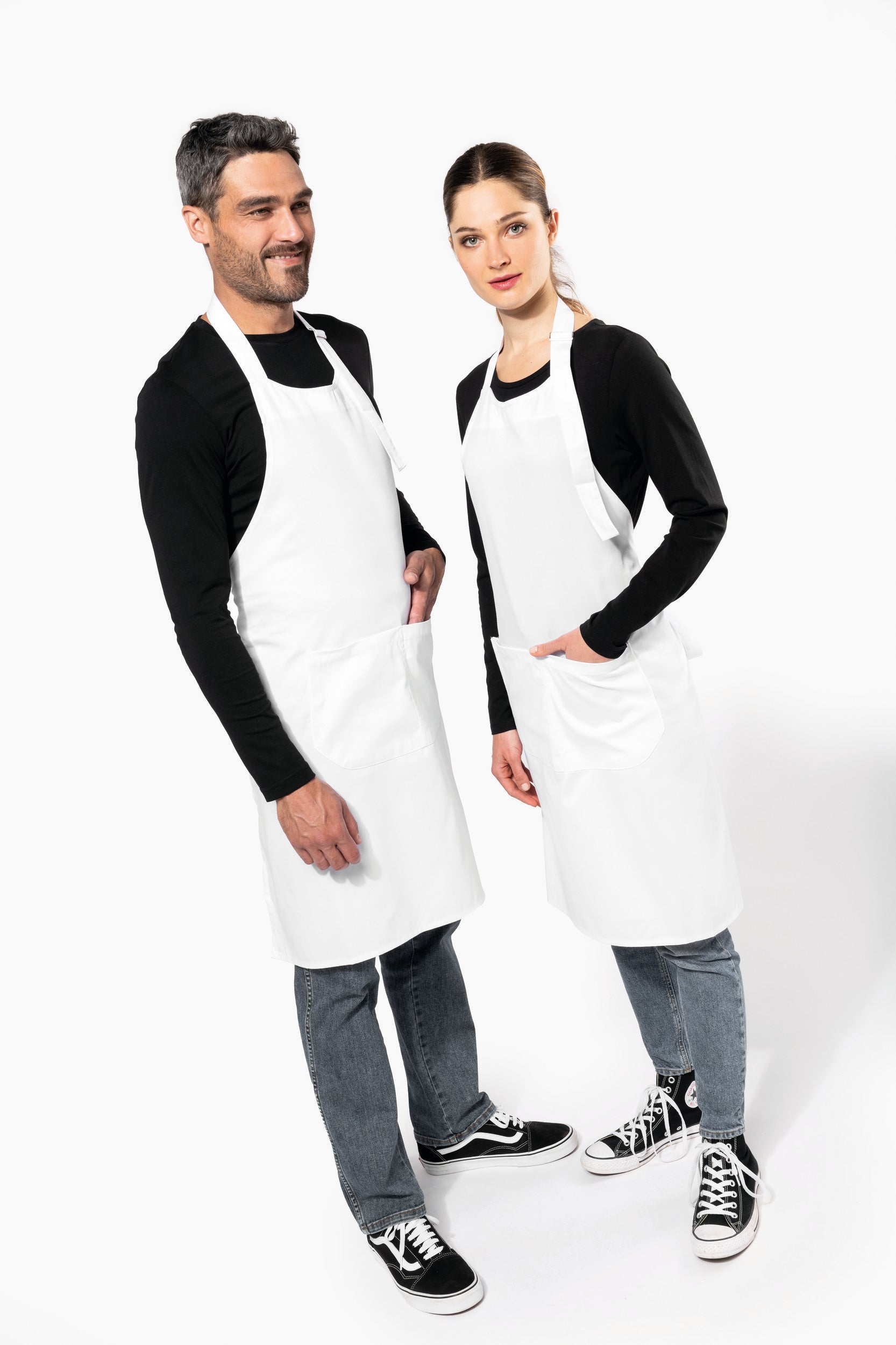 Avental poliéster/algodão lavável a alta temperatura