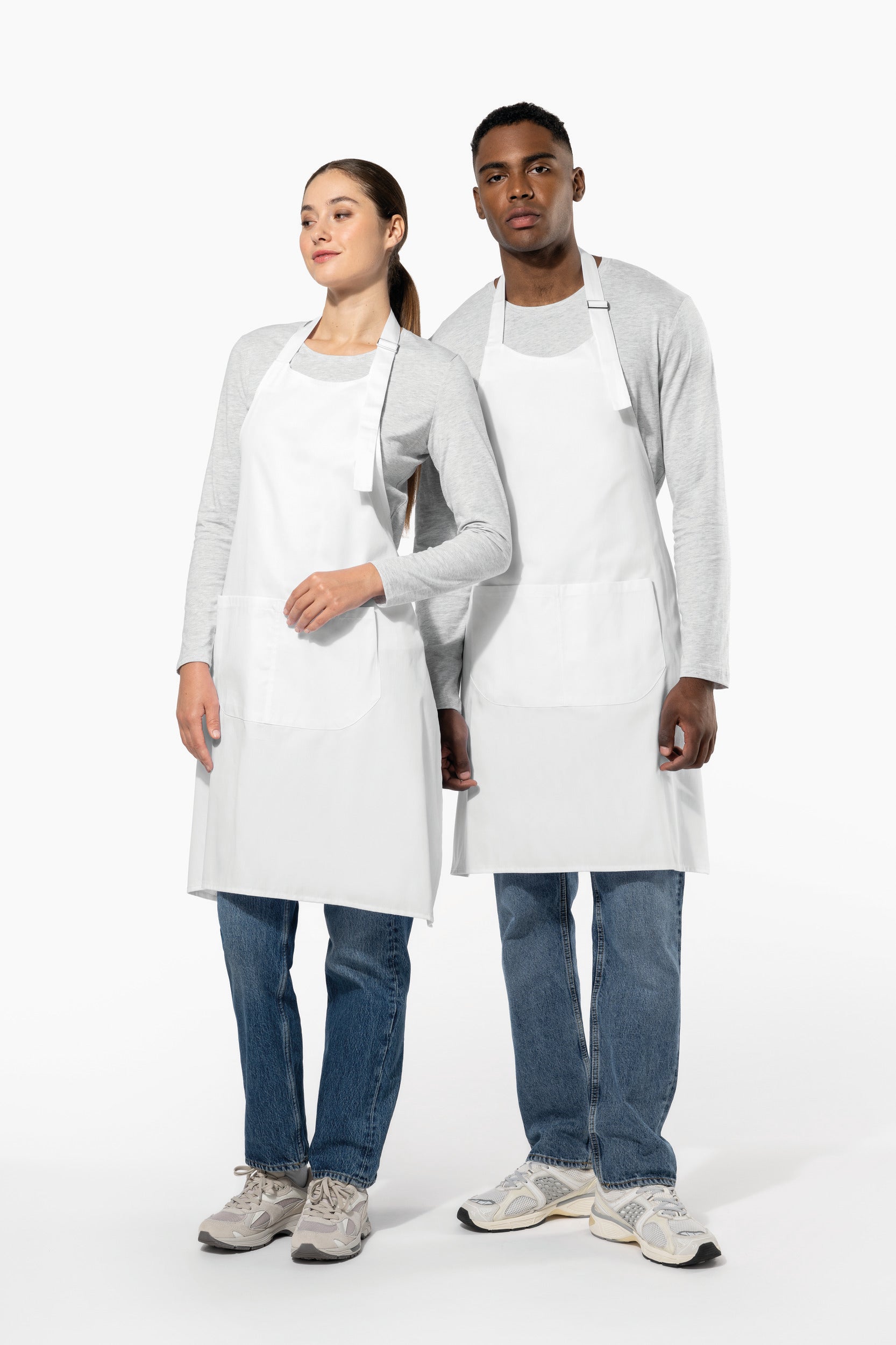 Avental poliéster/algodão lavável a alta temperatura