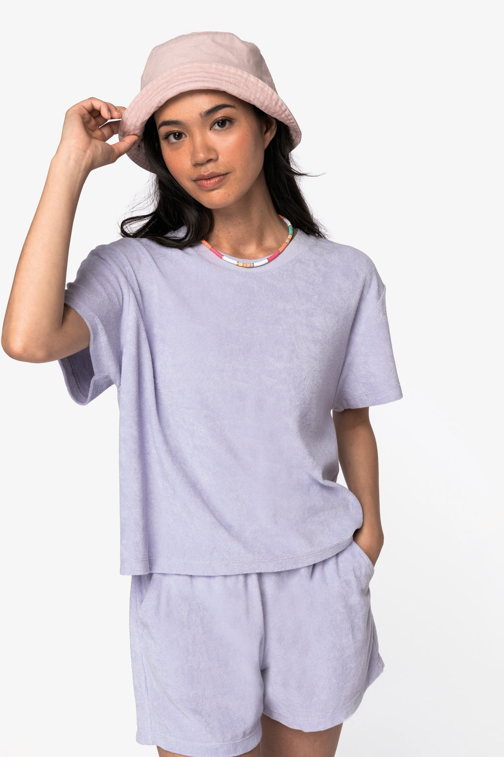 T-shirt em malha turca de senhora Eco