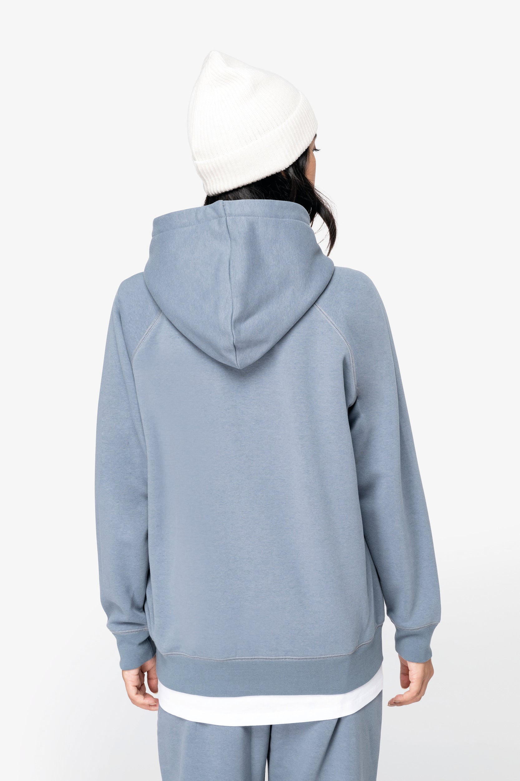 Sweatshirt raglan eco-responsável com capuz de senhora