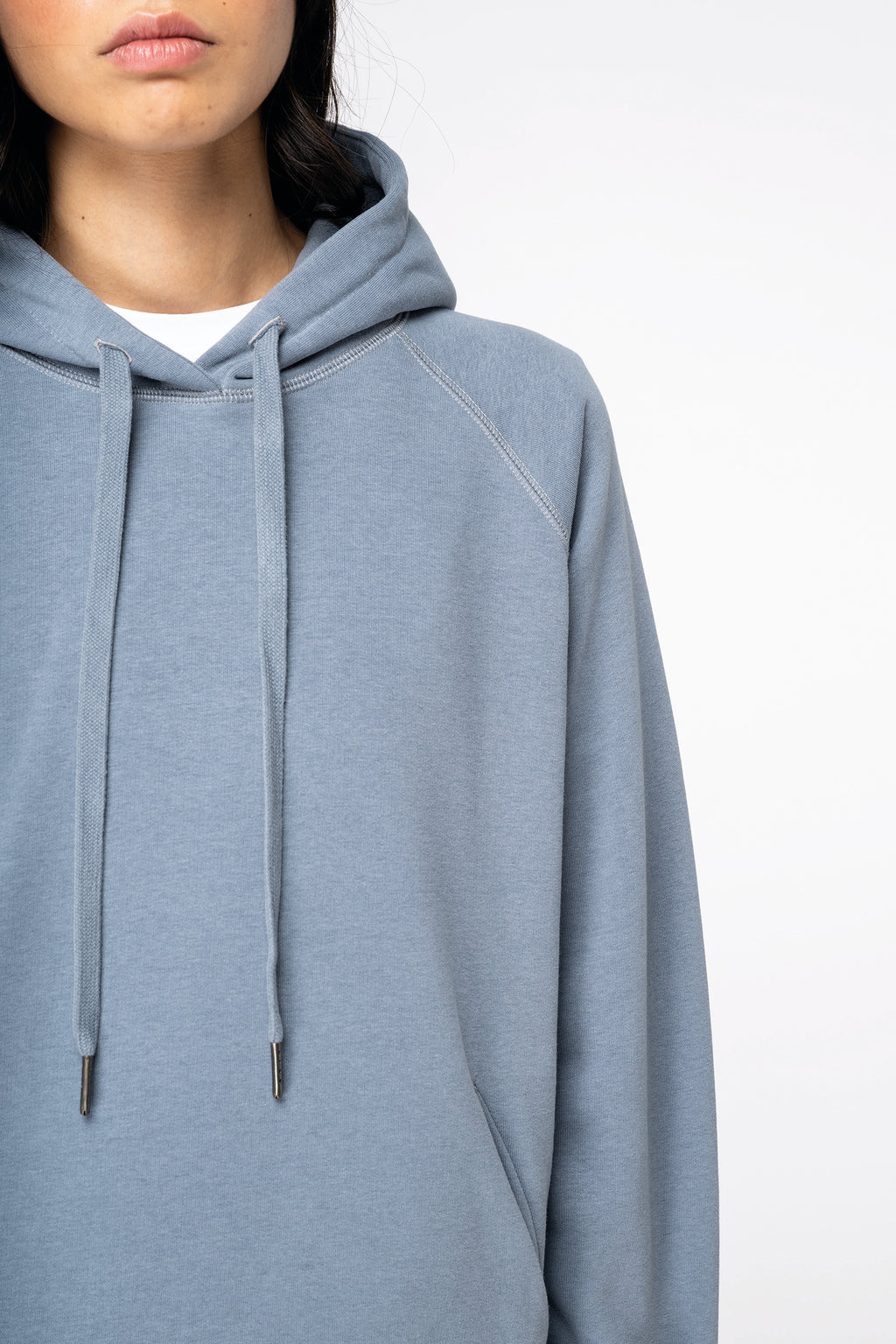 Sweatshirt raglan eco-responsável com capuz de senhora