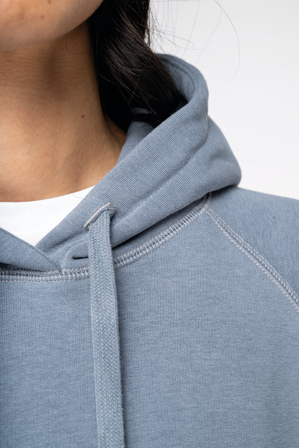 Sweatshirt raglan eco-responsável com capuz de senhora