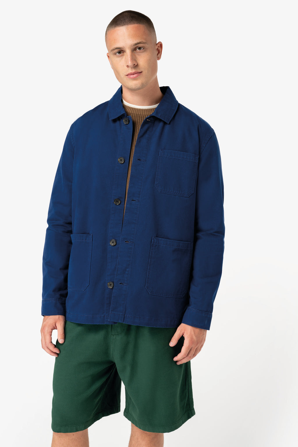 Sobrecamisa worker eco-responsàvel com aspecto lavado unissexo