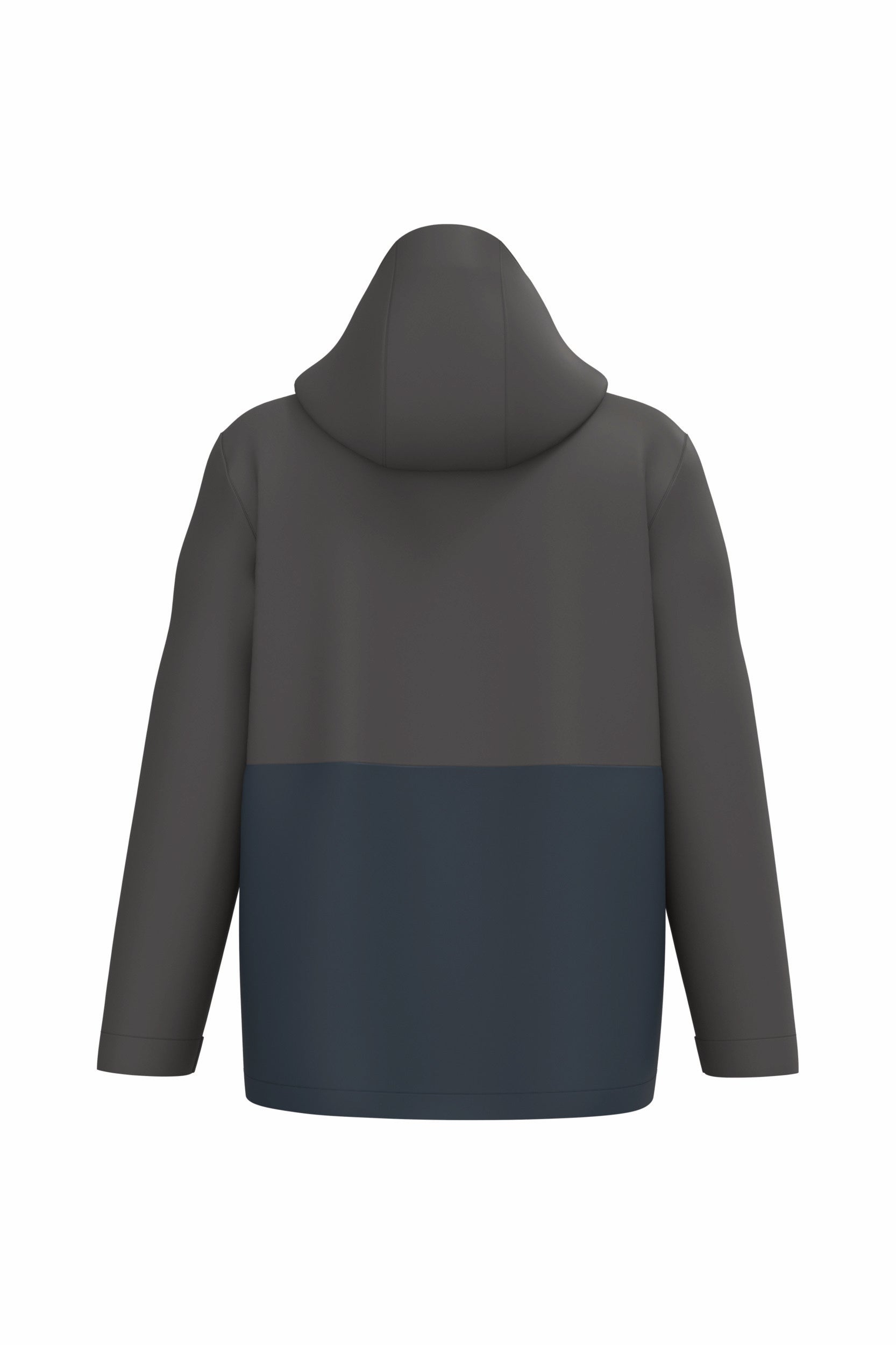 Parka 3 em 1 impermeável com capuz bicolor unissexo