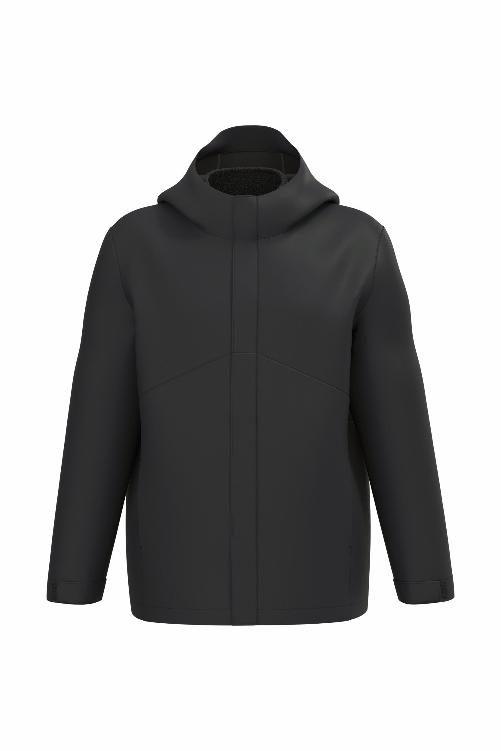 Parka 3 em 1 impermeável com capuz bicolor unissexo