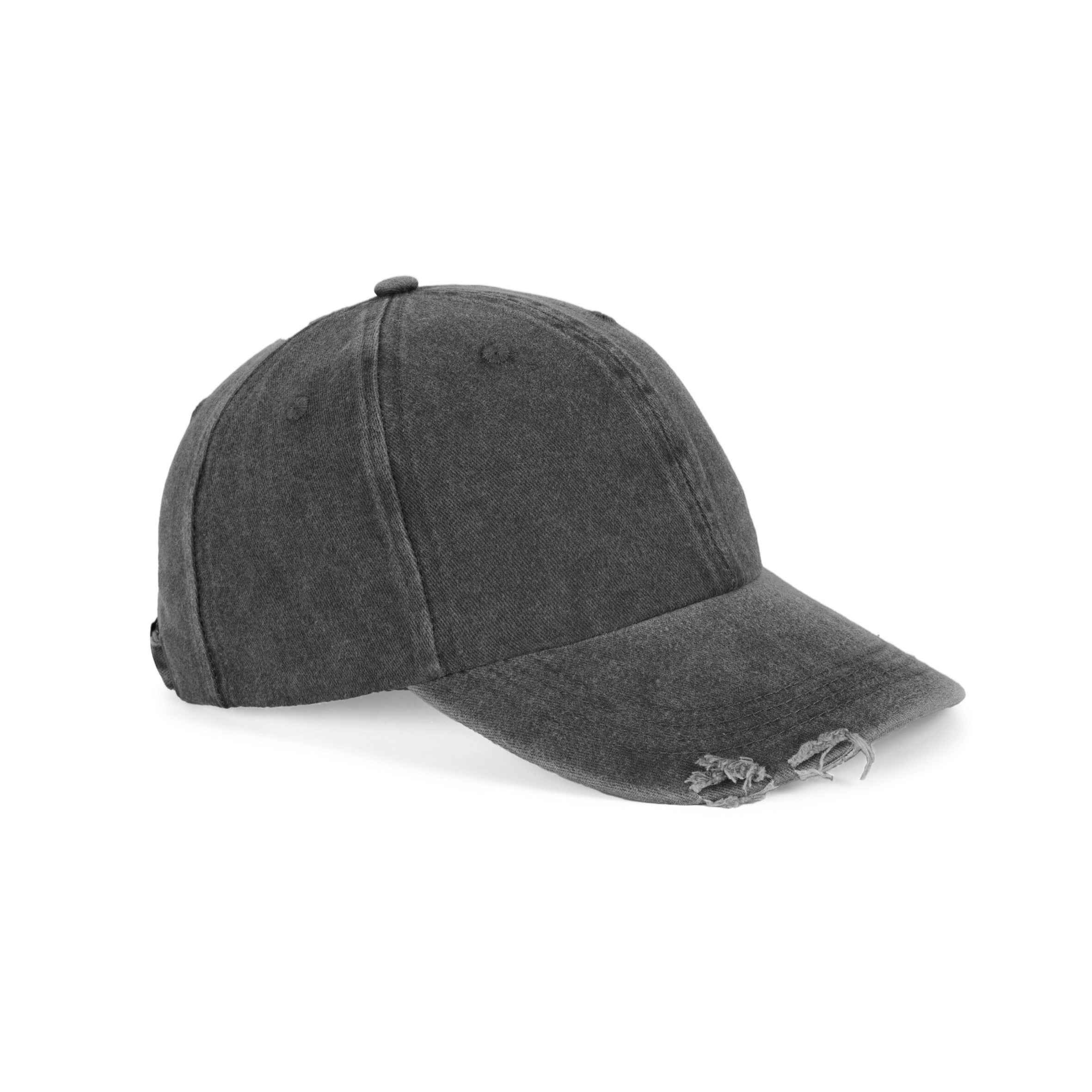 Boné vintage com efeito rasgado - 6 painéis