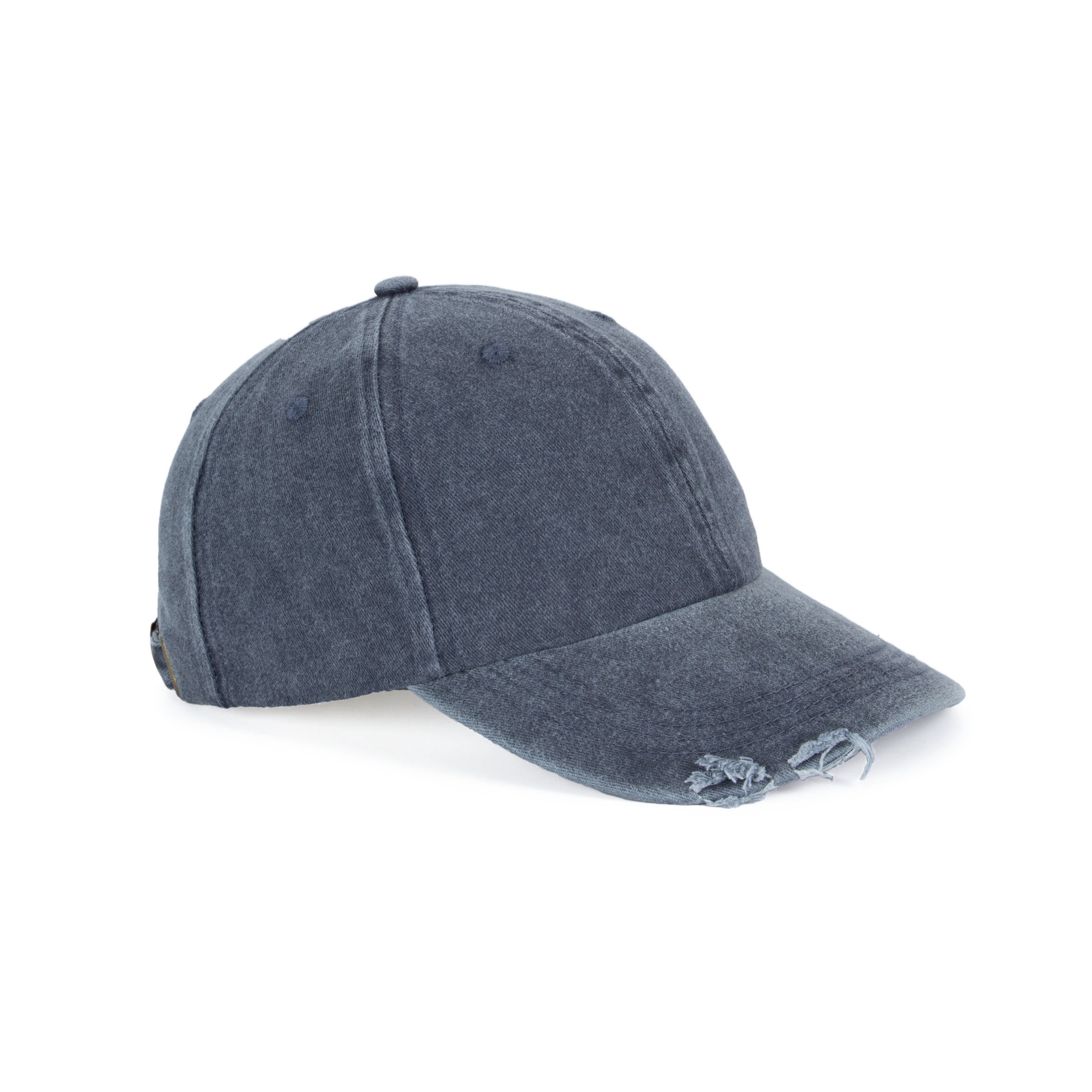 Boné vintage com efeito rasgado - 6 painéis