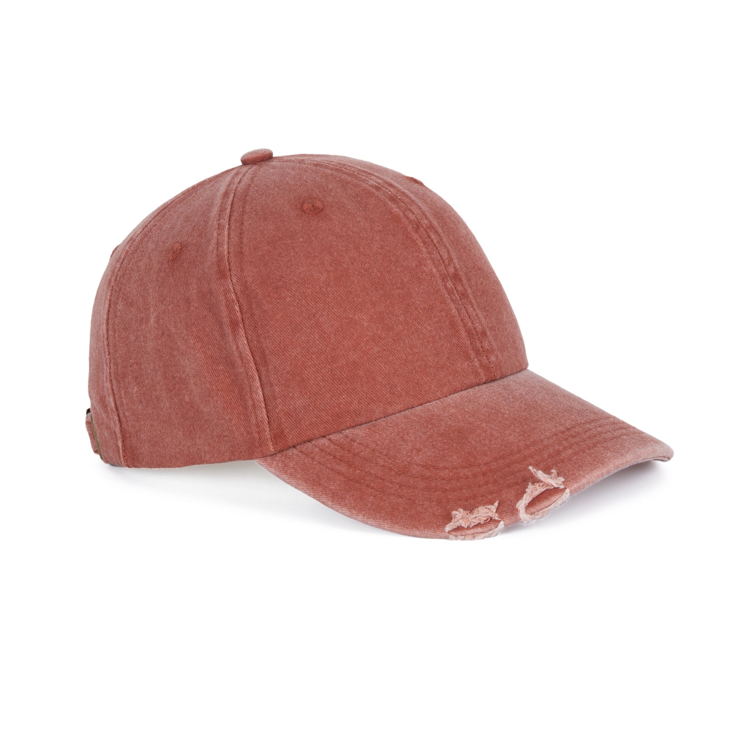Boné vintage com efeito rasgado - 6 painéis
