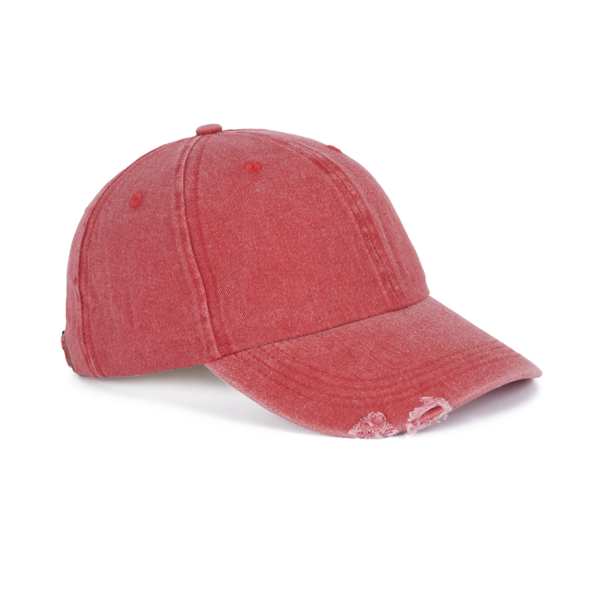 Boné vintage com efeito rasgado - 6 painéis