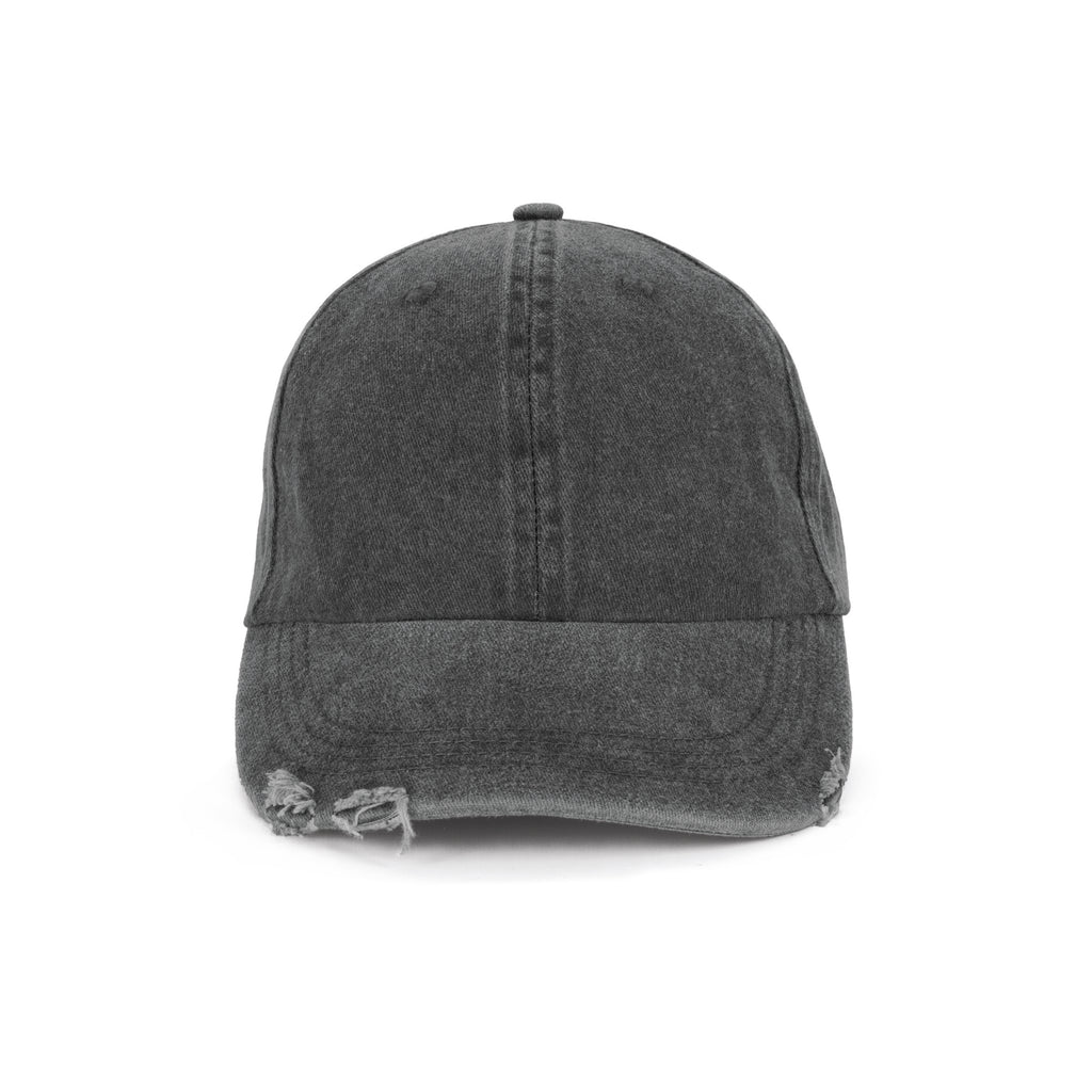 Boné vintage com efeito rasgado - 6 painéis