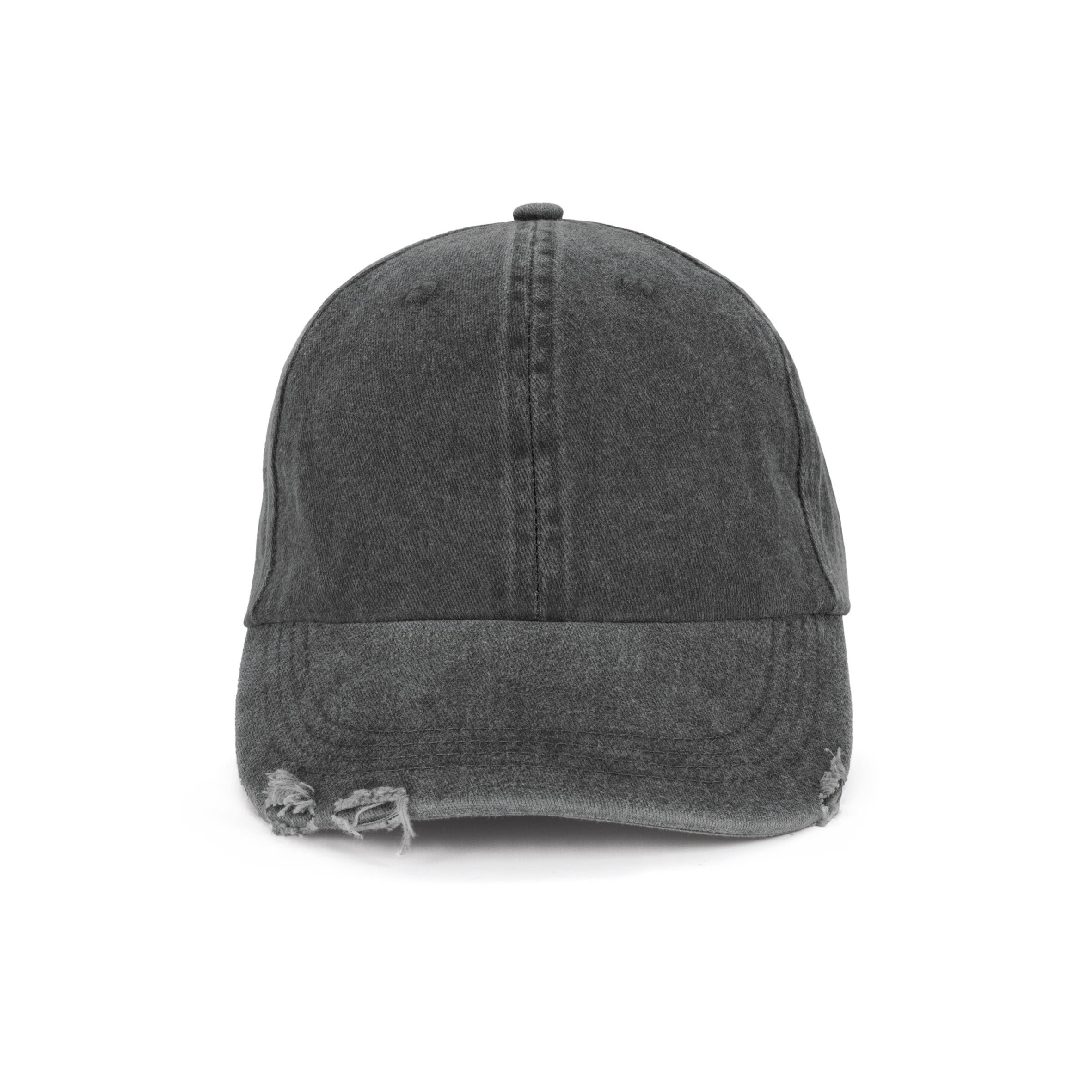 Boné vintage com efeito rasgado - 6 painéis