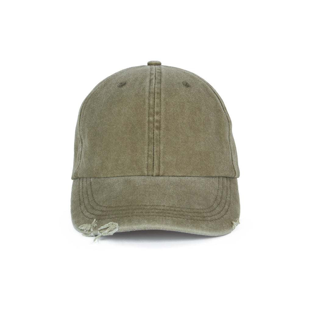 Boné vintage com efeito rasgado - 6 painéis