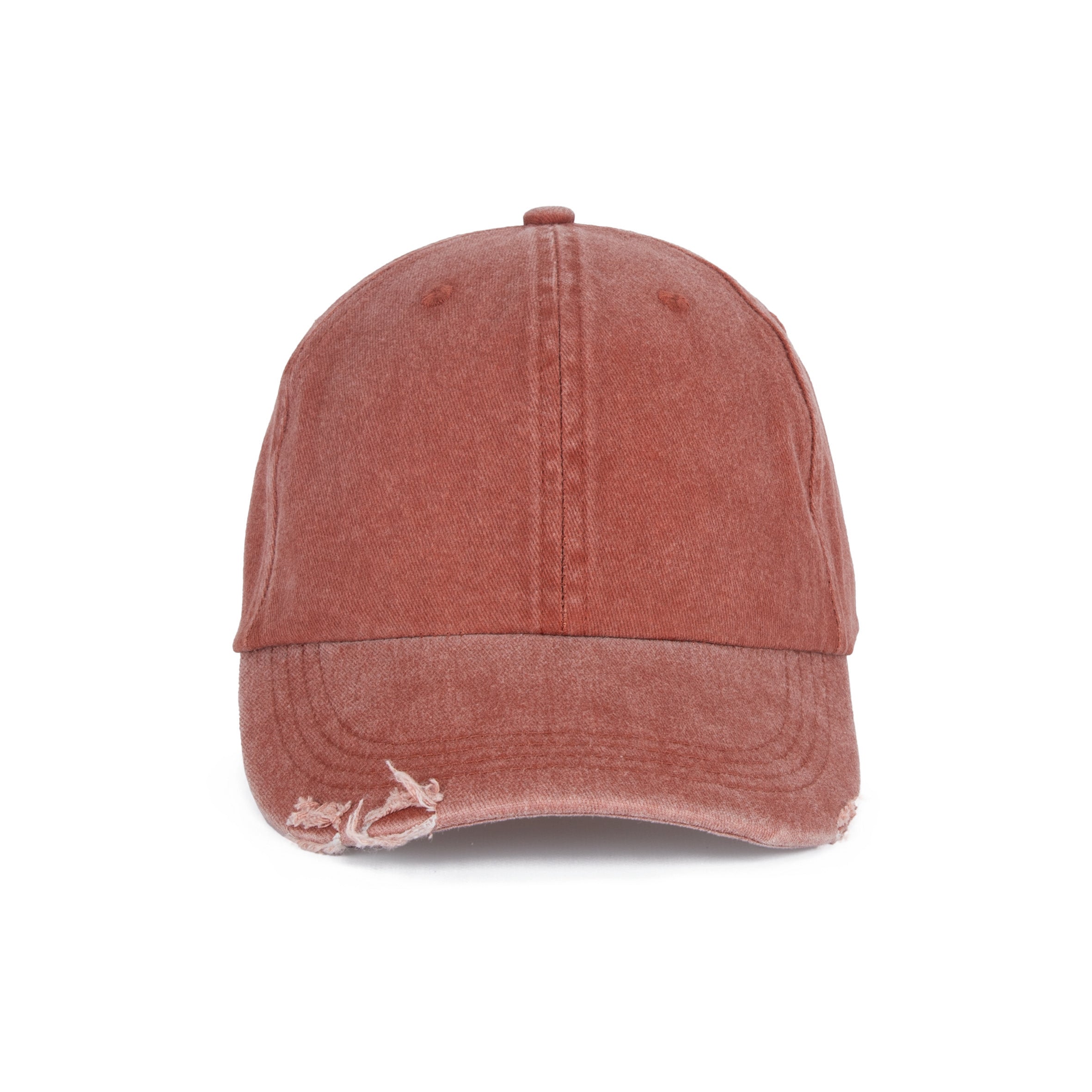 Boné vintage com efeito rasgado - 6 painéis