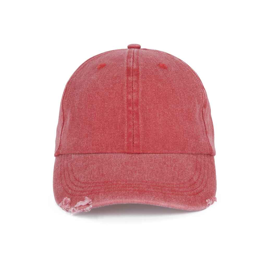 Boné vintage com efeito rasgado - 6 painéis