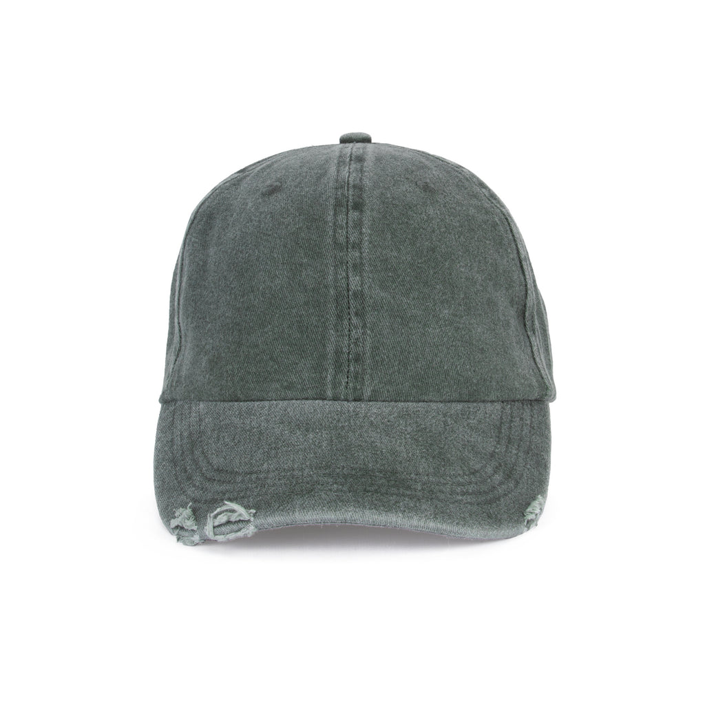 Boné vintage com efeito rasgado - 6 painéis