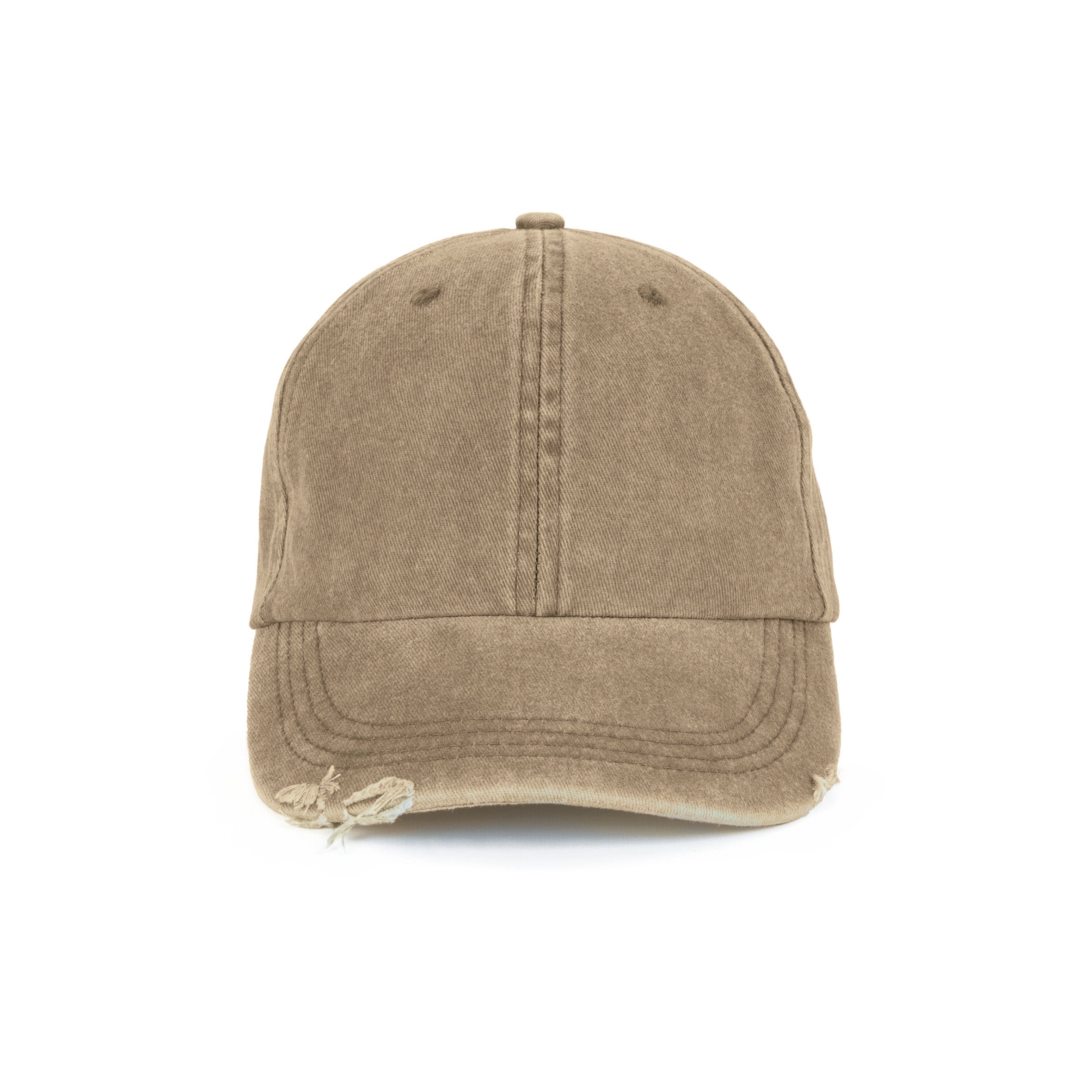 Boné vintage com efeito rasgado - 6 painéis