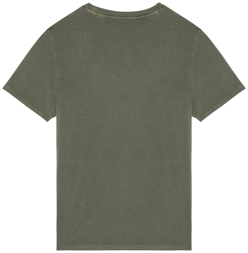T-shirt eco-responsável com aspecto lavado unissexo