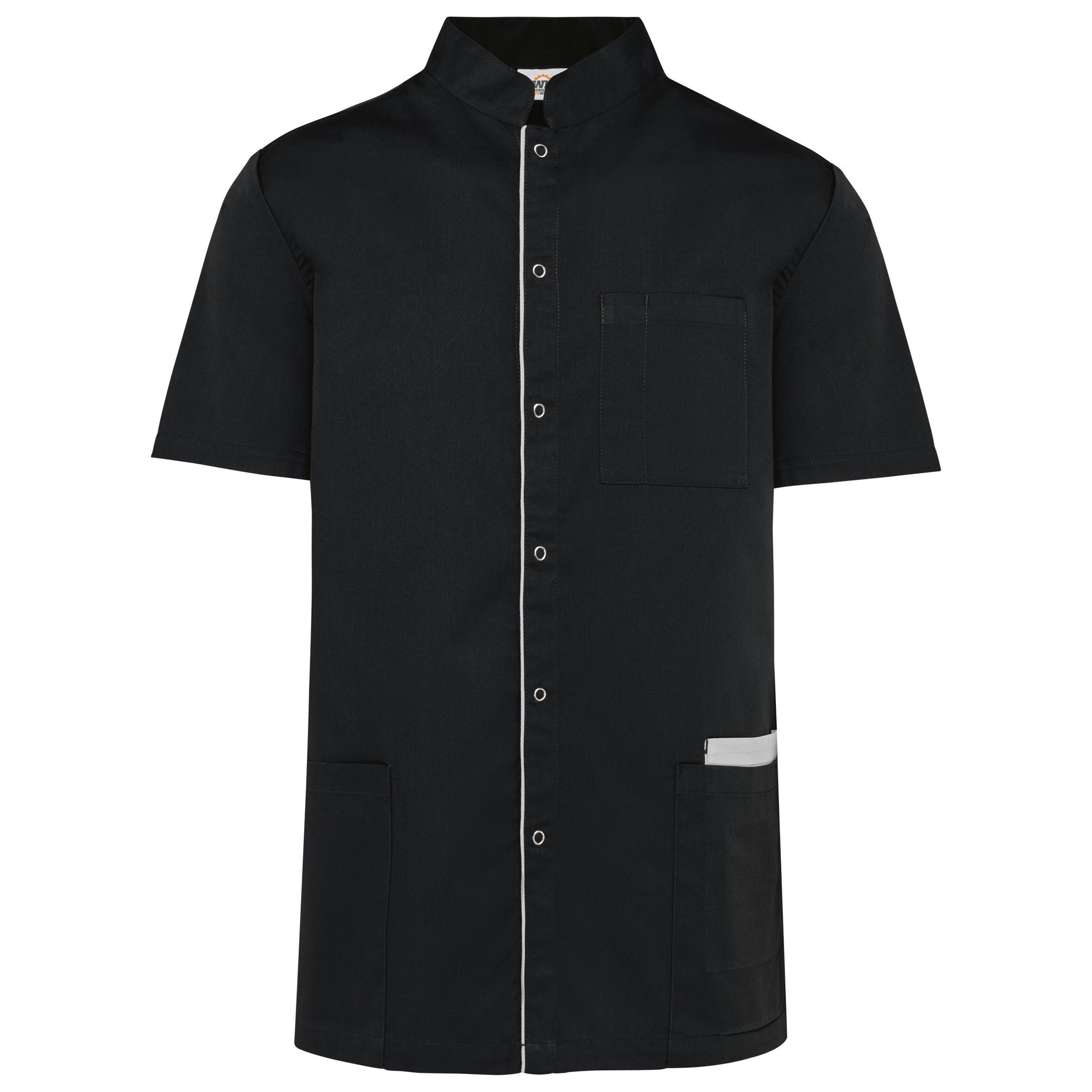 Bata poliéster/algodão com molas de pressão de homem