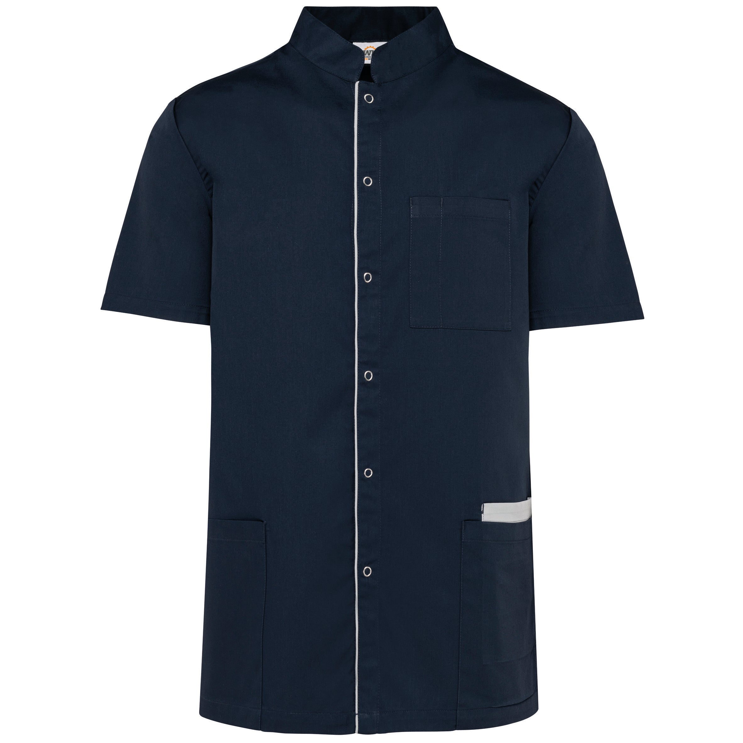 Bata poliéster/algodão com molas de pressão de homem