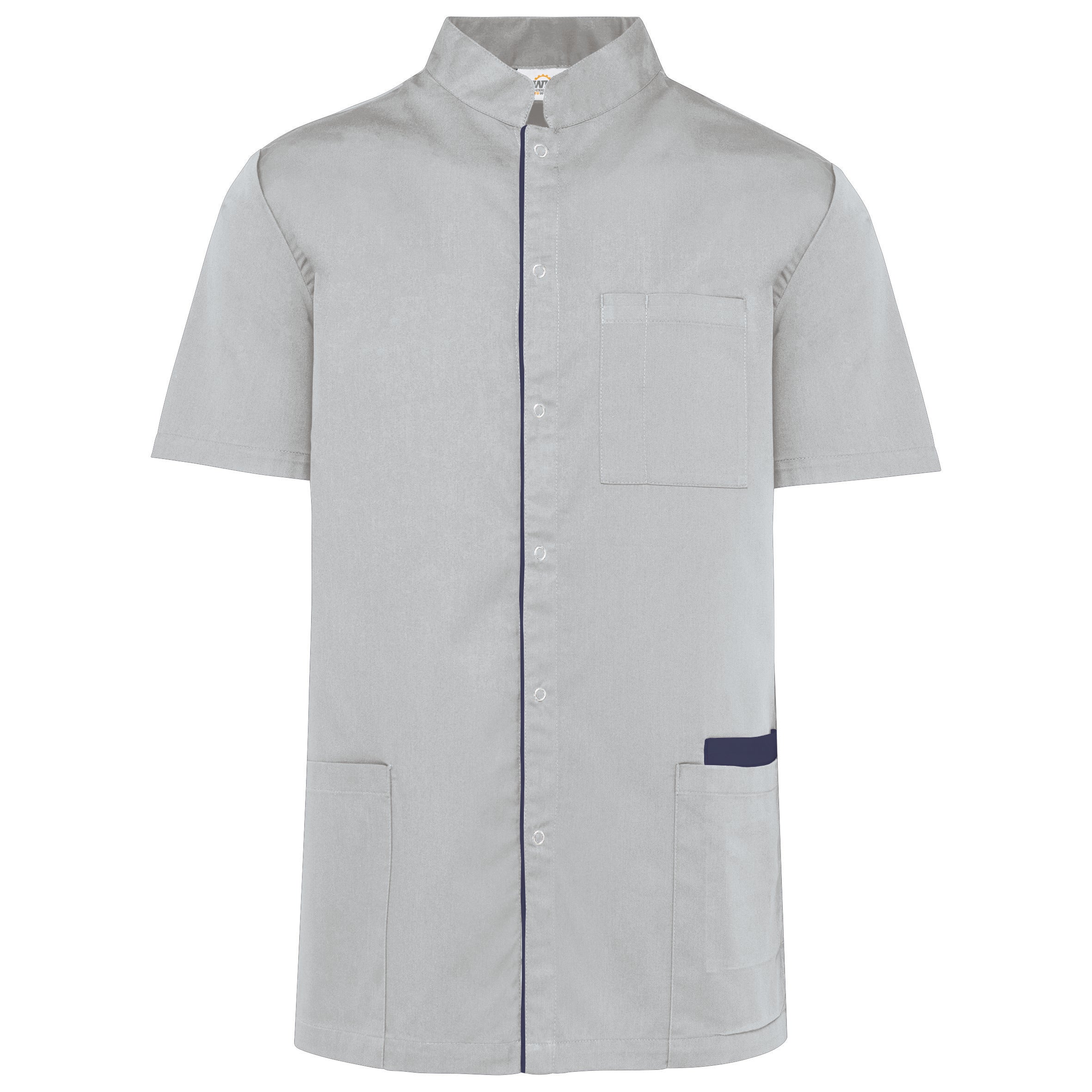 Bata poliéster/algodão com molas de pressão de homem