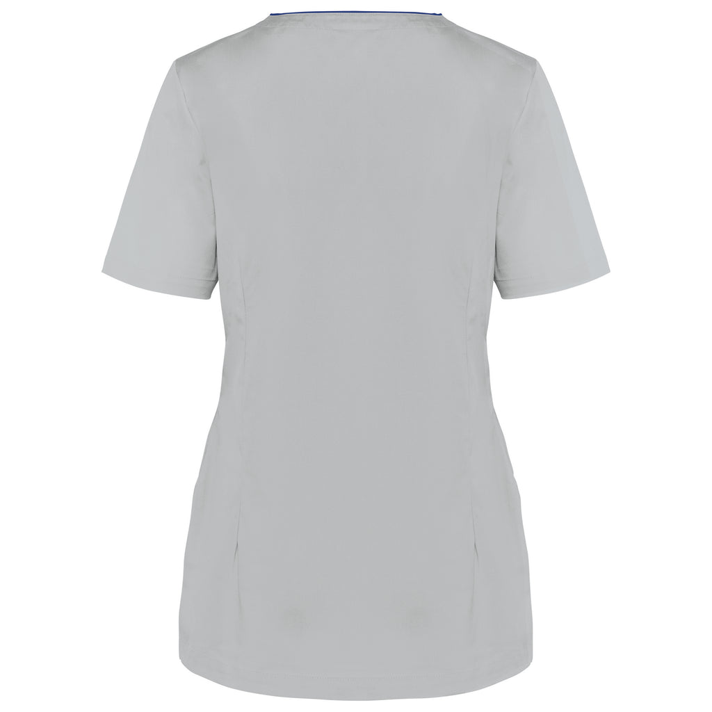 Bata poliéster/algodão com molas de pressão de senhora
