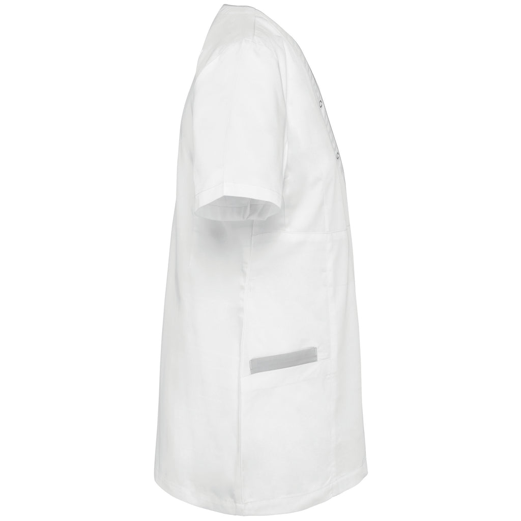 Bata poliéster/algodão com molas de pressão de senhora