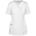 Bata poliéster/algodão com molas de pressão de senhora