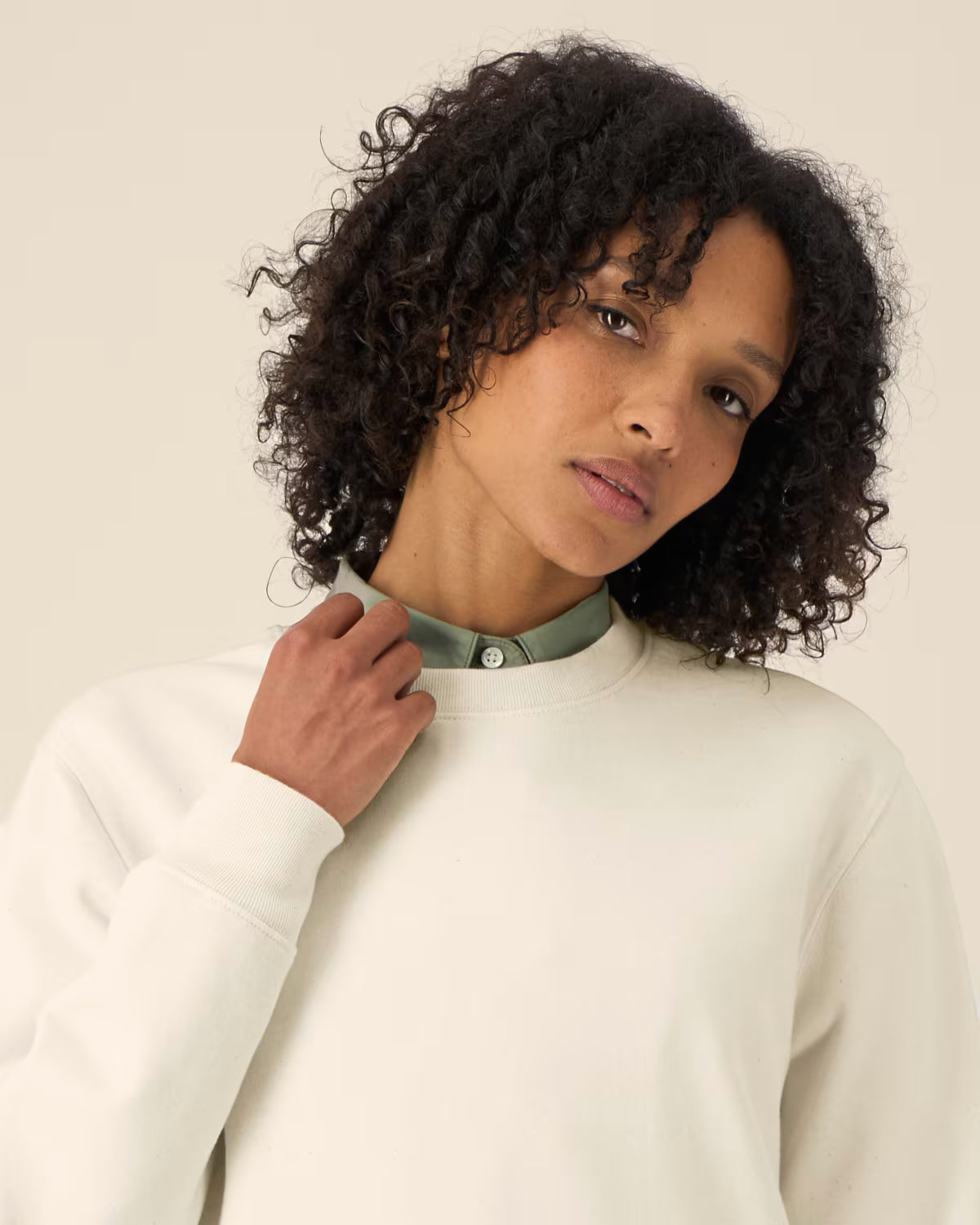Sweatshirt Thinker unissexo em algodão reciclado